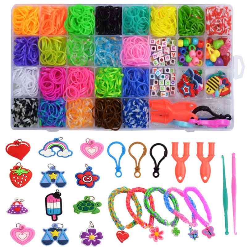 Rainbow Rubber Bands Set Kid Multi-functional Classic For Girl
