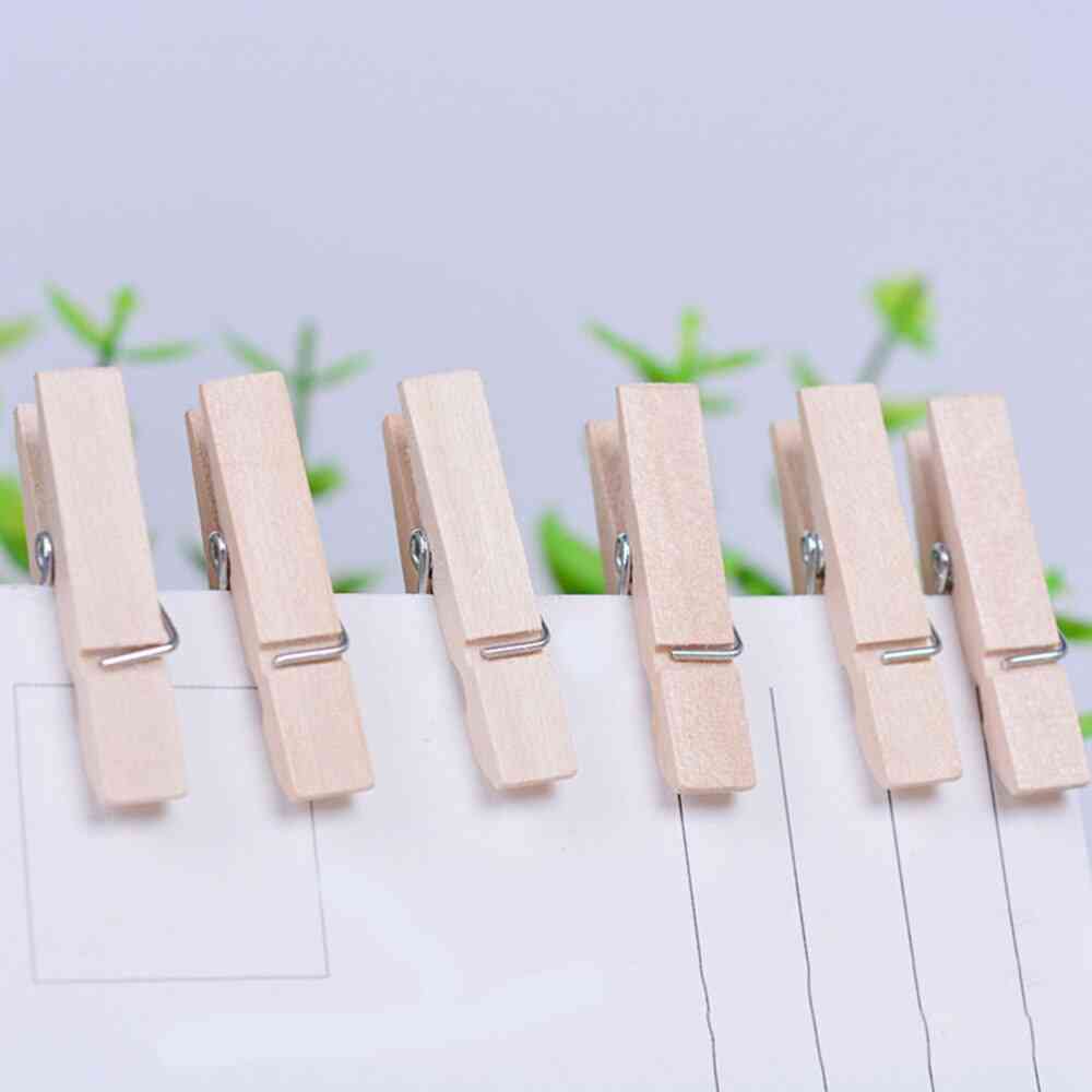 Mini Wood Memo Paper Clips For Message
