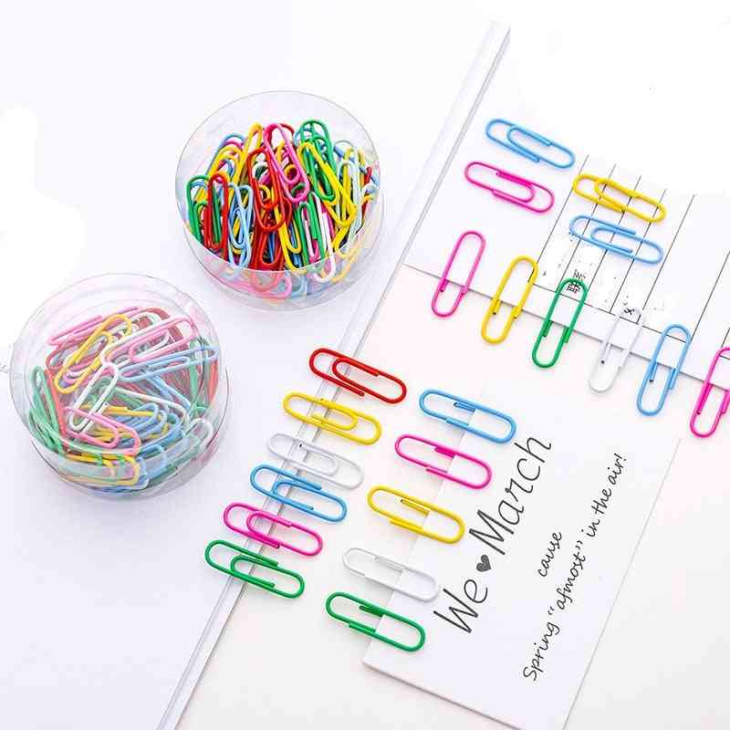 Rainbow Colored Paper Clip Metal Clips