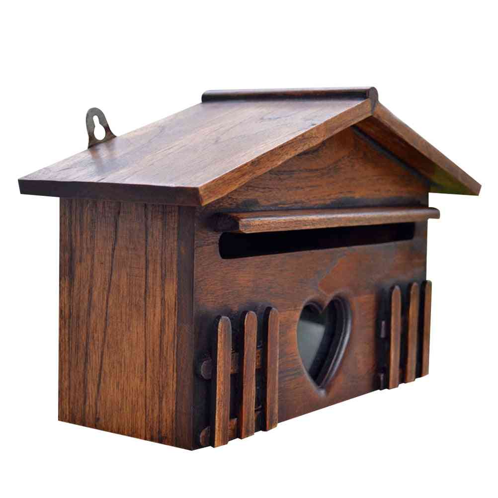 Wooden Rainproof Creative Letter Box For Home Company