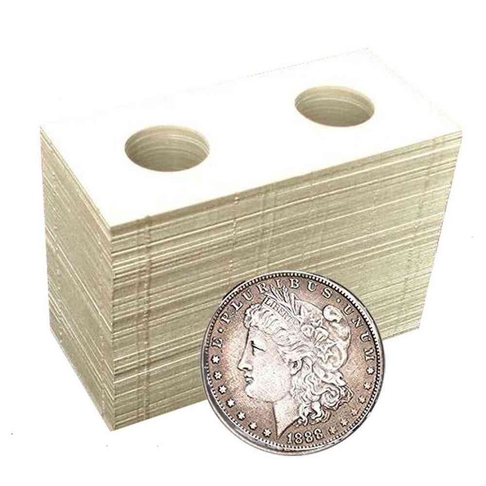 Cardboard Coin Holders Storage Clip Case Paper