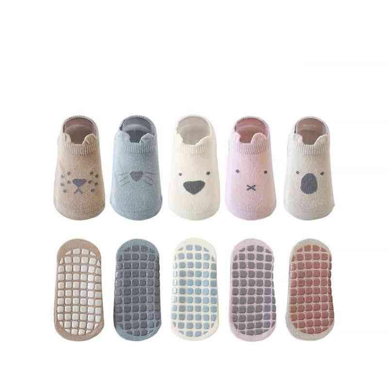 Combed Cotton  Socks For Baby - Non-slip Toddler Socks - Baby Shoes Cartoon Socks - Cotton Socks Babies Accessories Newborn