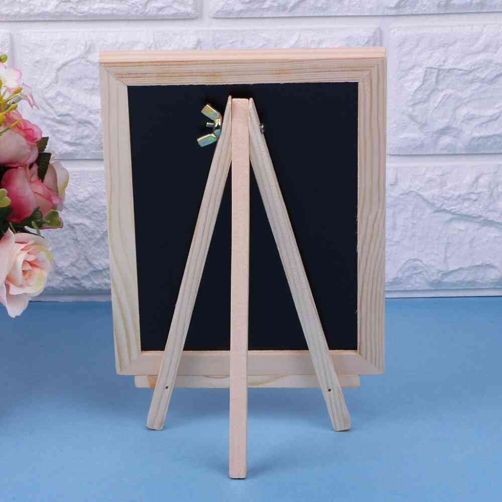 Wood Tabletop Double-sided Blackboard