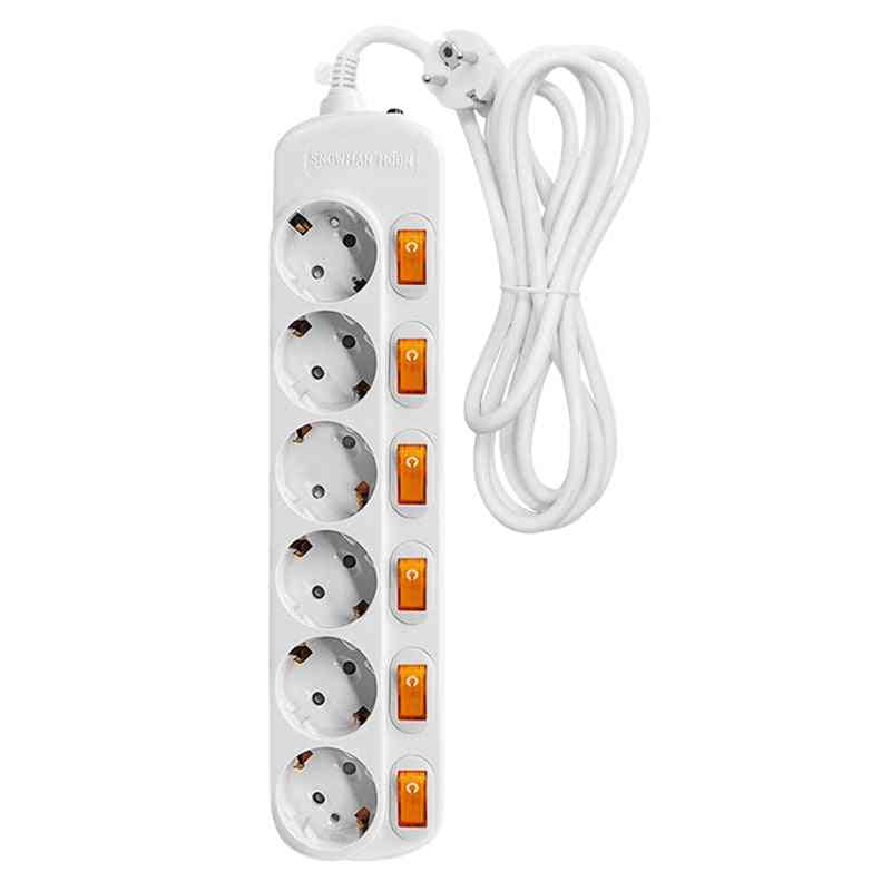 Power Strip Surge Protection German Outlets Socket