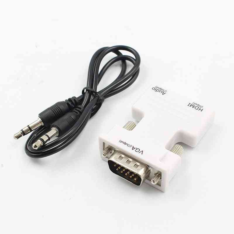 Hot Hdmi-compatible Female To Vga Male Converter With Audio