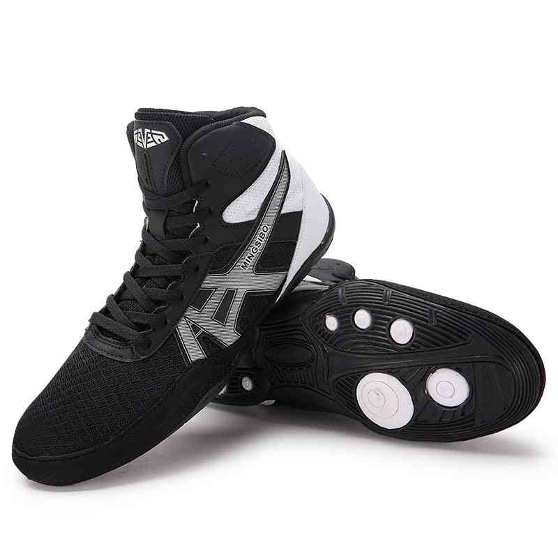 Men Professional Wrestling Shoes Breathable Sneakers