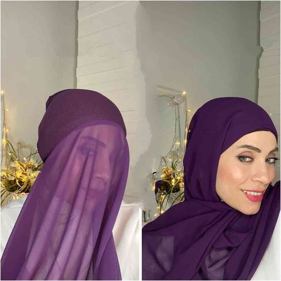 Ny omedelbar hijab kommer med bubbelchiffong med bottenlock