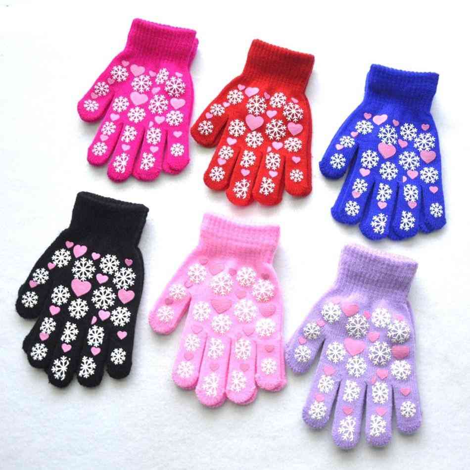 Warm Cute Kid Mittens Winter Knitted Gloves