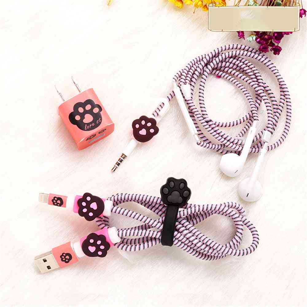 Mobile Phone Earphone Protector Set, Cable Protective Cover