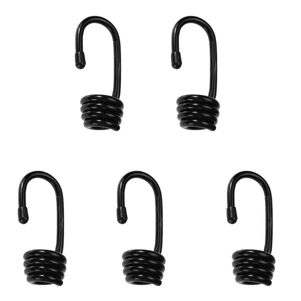Plastic-coated Metal, Spiral Wire Shock, Bungee Hooks
