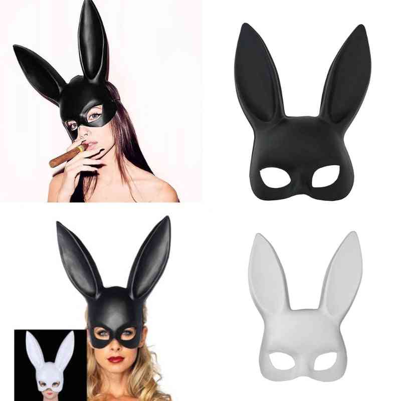 Vit svart kvinnor flicka sexig kanin bunny långa öron mask
