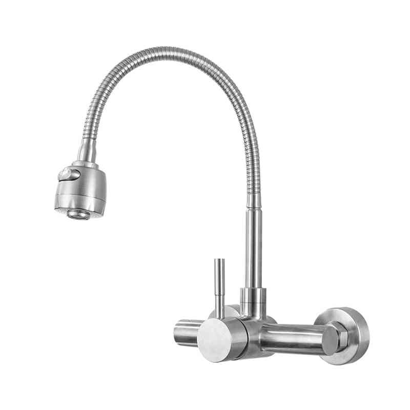 360-rotation Sprayer Taps- Wall Mounted, Hot & Cold Water, Sink Faucet