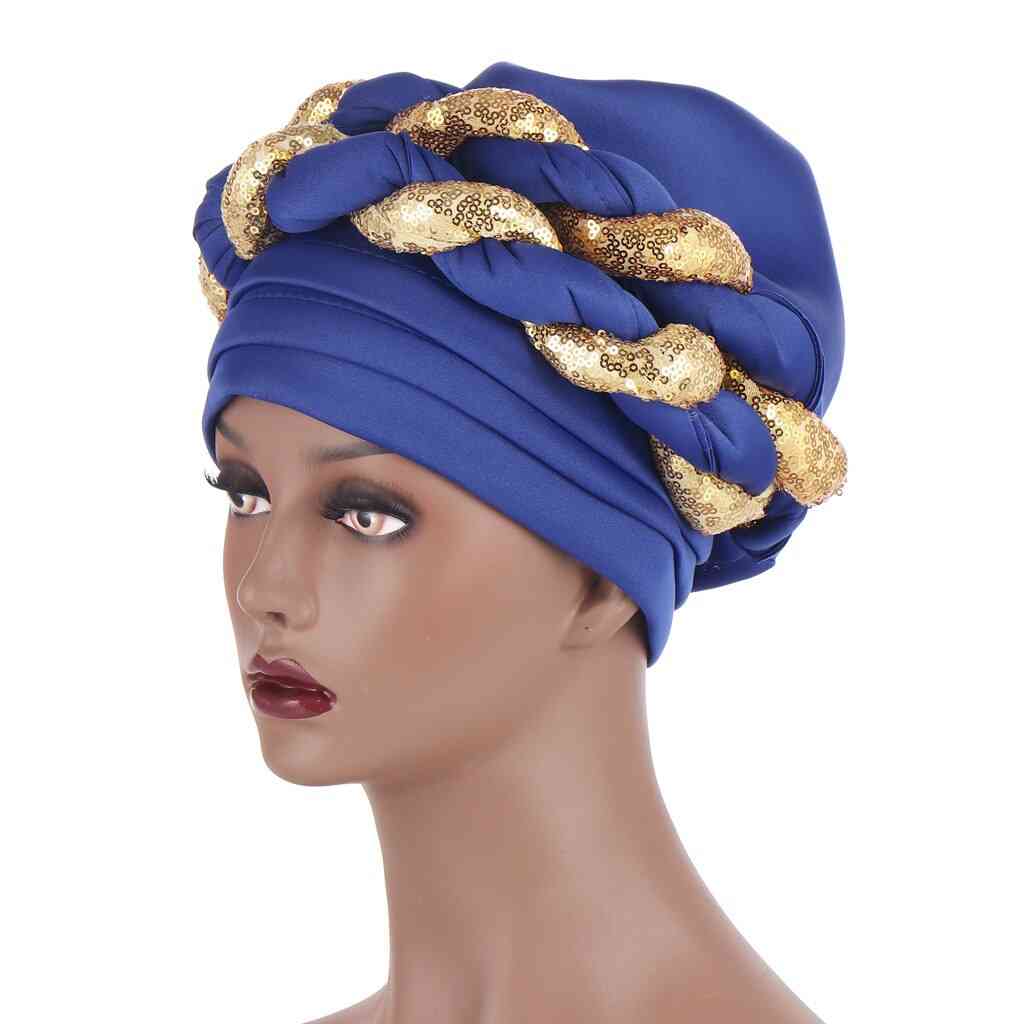 Latest Shinning Sequins Turban Cap For Women