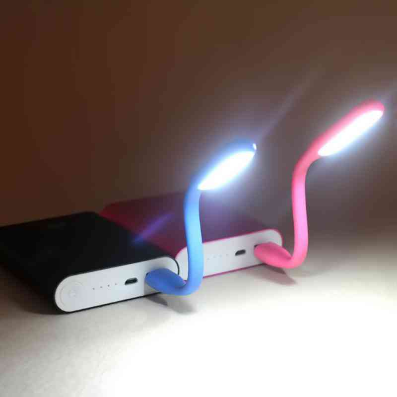 Mini Bendable Power Bank Portable Notebook Led Reading Desk Light Night Lights