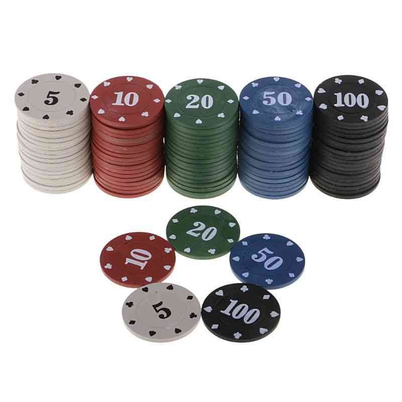 Round Plastic Chips Casino Poker Card