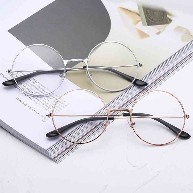 Vintage klassisk metal fladt spejl optiske briller stel vision care briller