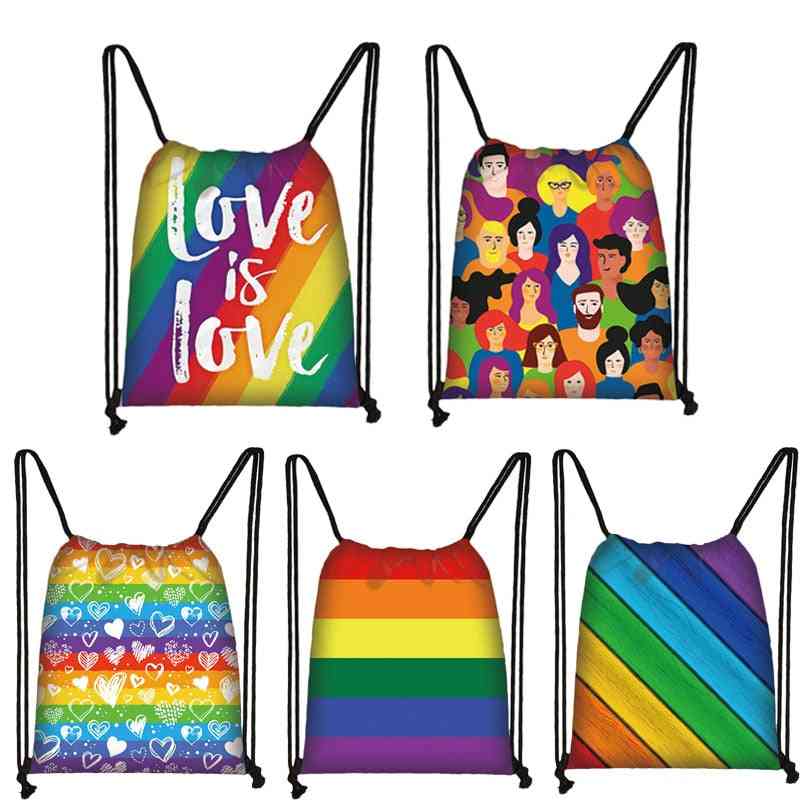 Regnbue rygsække til homoseksuelle lesbisk snoretræk