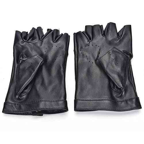 Half Finger Pu Leather Glove