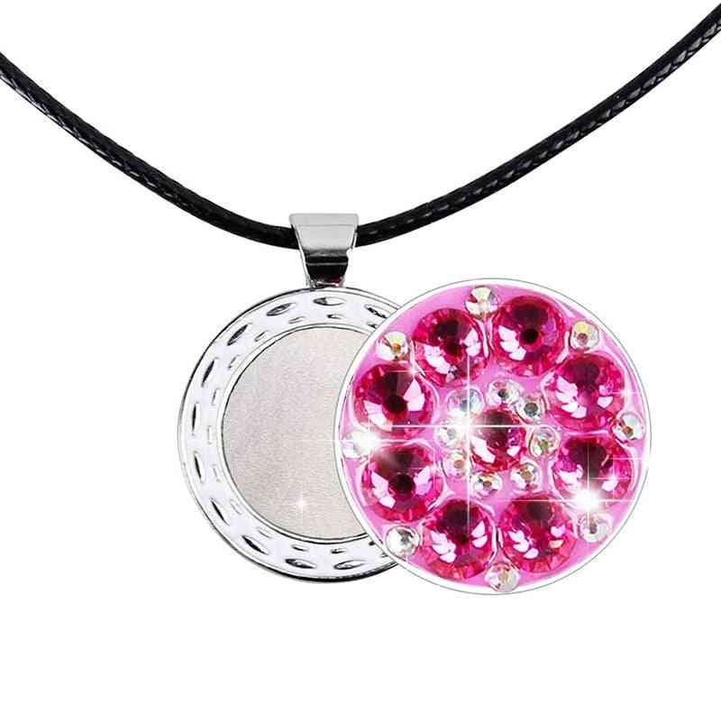 Crystal Golf Ball Marker With Necklace