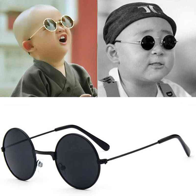 Metal Black Round Sunglasses