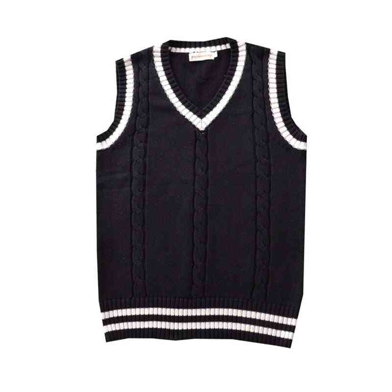 British Preppy, College Style, Sleeveless Sweater Vest