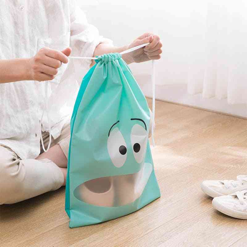 Waterproof Drawstring Pouch Portable Laundry Dustproof Cover Shoes Bag