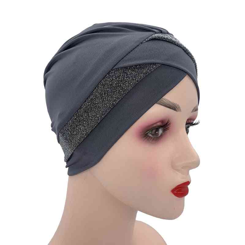 Fashion Muslim Women Headscarf Bonnet Stretchy Under Hijab Caps