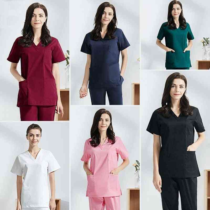 Hospital Operating Room Nurse Scrubs Tops & Pants Set For Adults - Men / Women