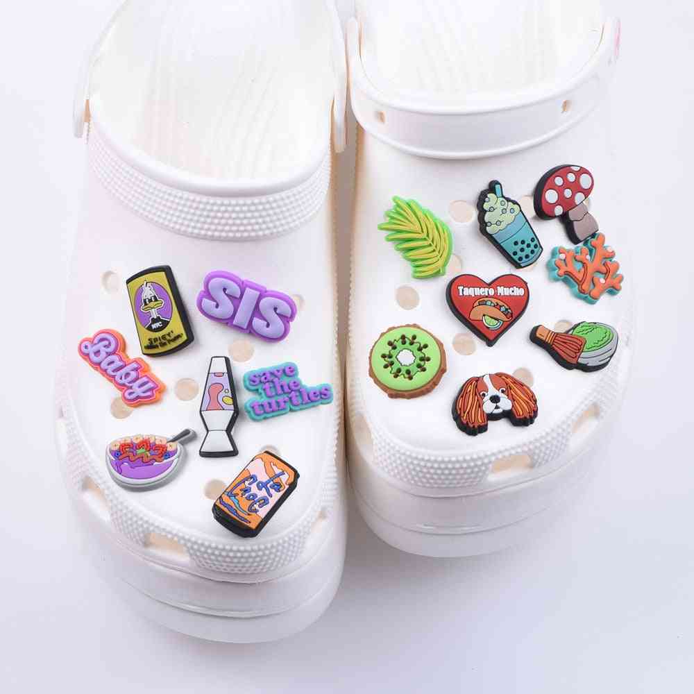 Crocks Shoes Decoration Soft Pvc Shoe Charms Accessories