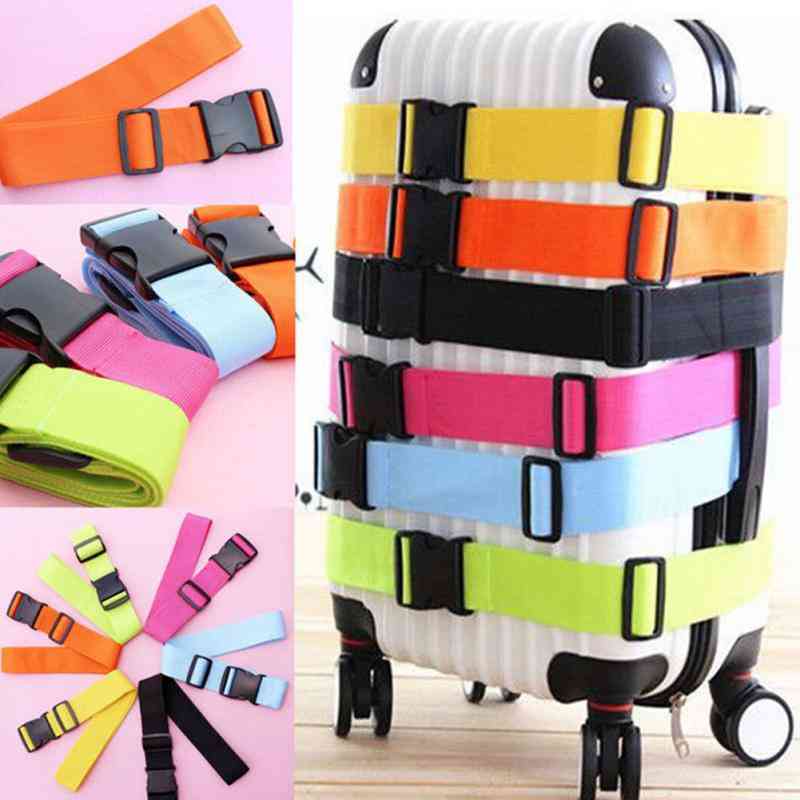 Adjustable Nylon Lock Travel Luggage Straps / Cross Belt With Strong Buckle