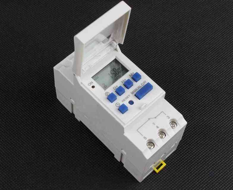 Timer Switch Din Rail Mount Digital Weekly Programmable Electronic Microcomputer