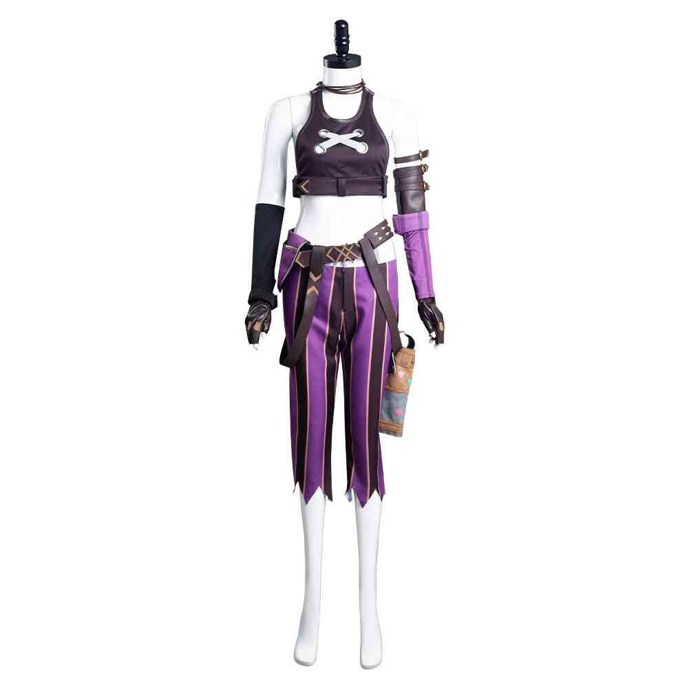 Lol jinx cosplay kostym uniform outfits halloween karneval kostym