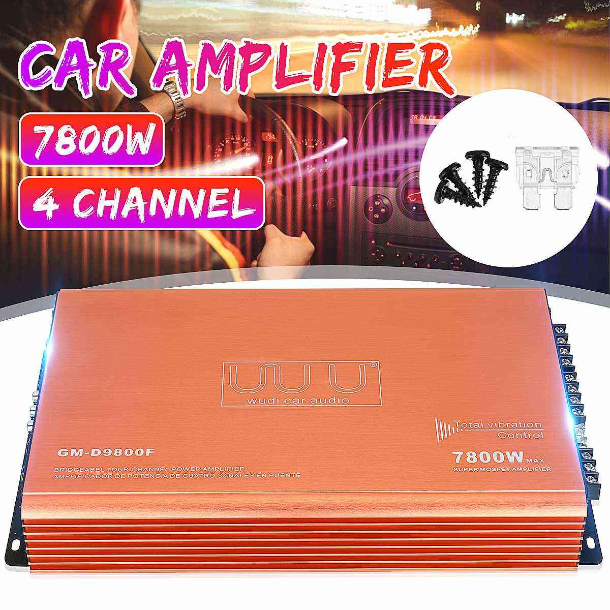 12v 7800w 4 Channel Car Amplifier
