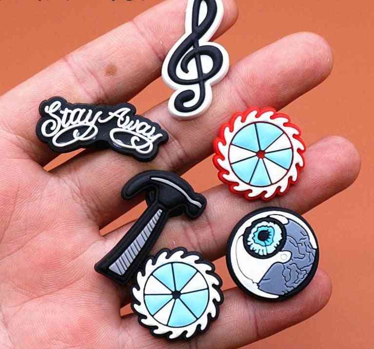 Stay Away Shoe Charms Hammer Jagged Eyeball Shoes Accessories