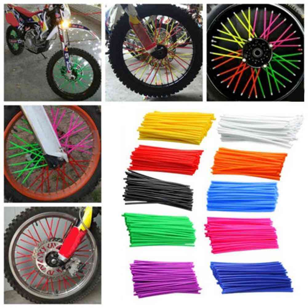 Bikes Spoke Fluorescence Tube Clip Bicycle Wheel Rim Steel Wire Cover