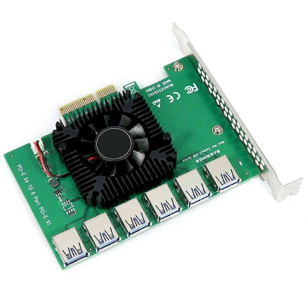 1 To 6 Pci Express X4 20gb 1 To 6 Riser Card Adapter