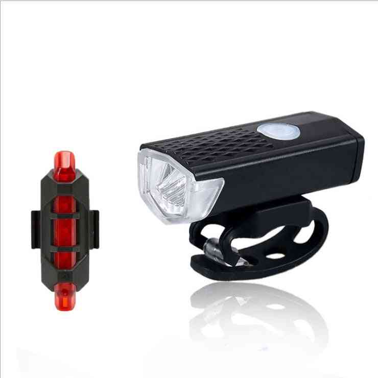 Usb Led Rechargeable Bicycle Light Set