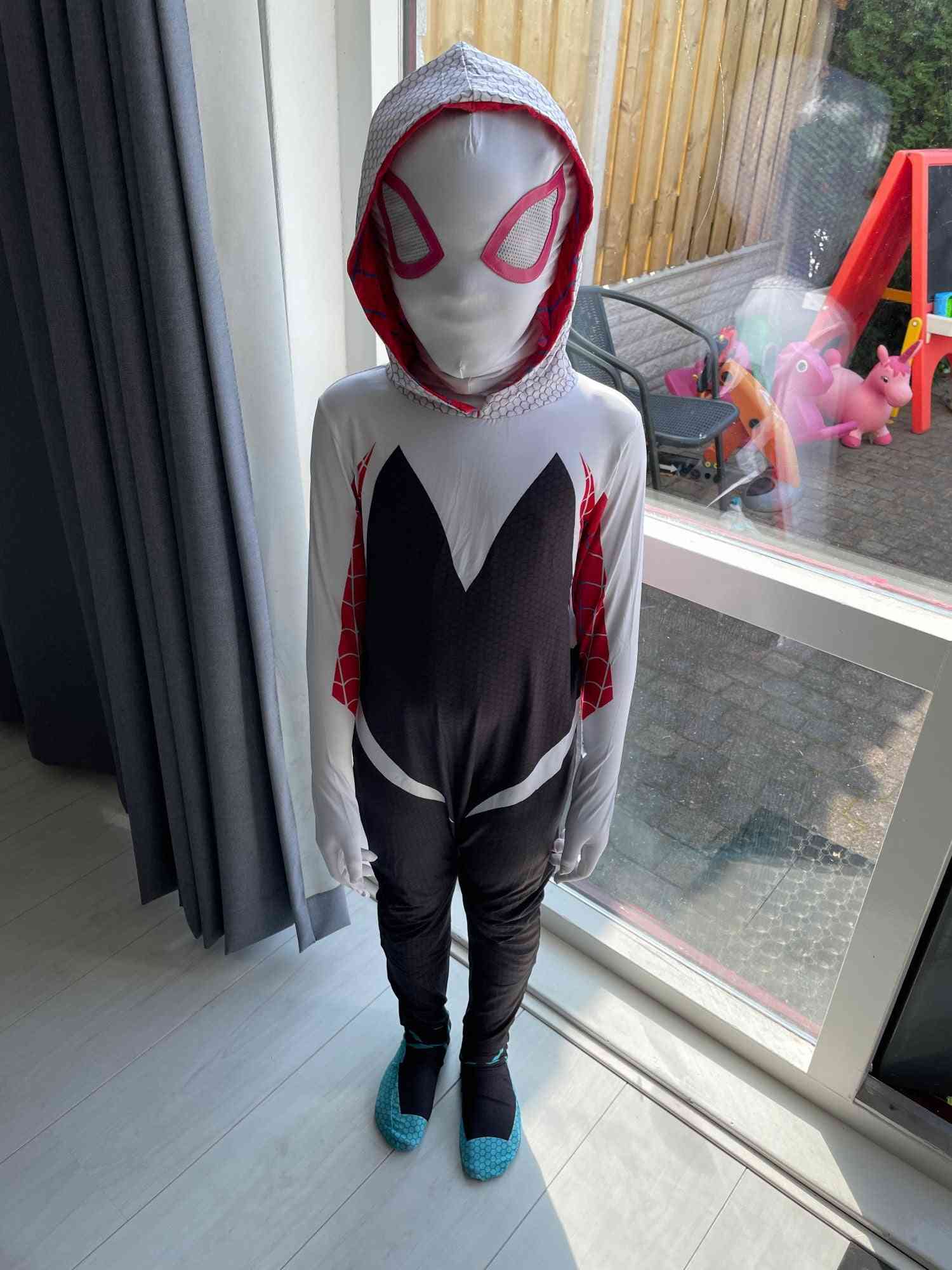 3d Spider Gwen Costume Jumpsuits & Rompers Set For Adults / Kids Women