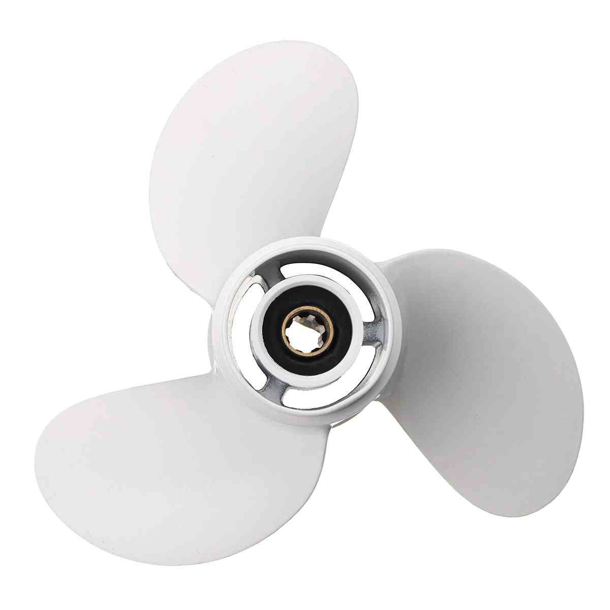 Boat Outboard Propeller White Aluminum Alloy Rotation Blade