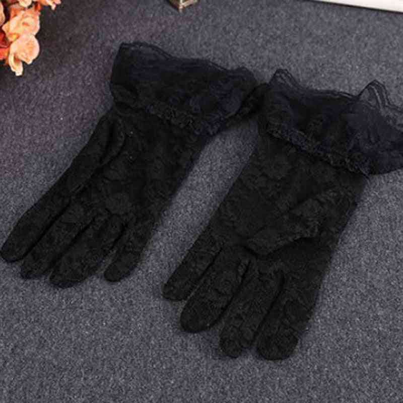 Vintage Sheer Short Lace Gloves Derby