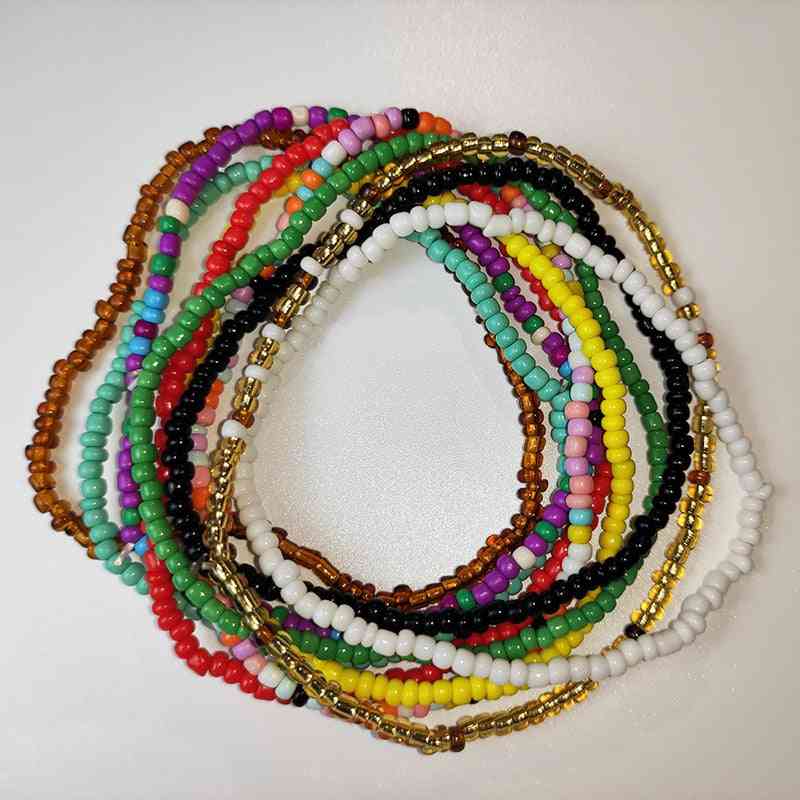 Colorful Handmade Beaded Anklets