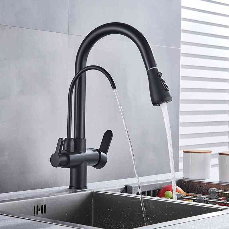 Waterfilter Taps Kitchen Faucets Dual Handle Deck