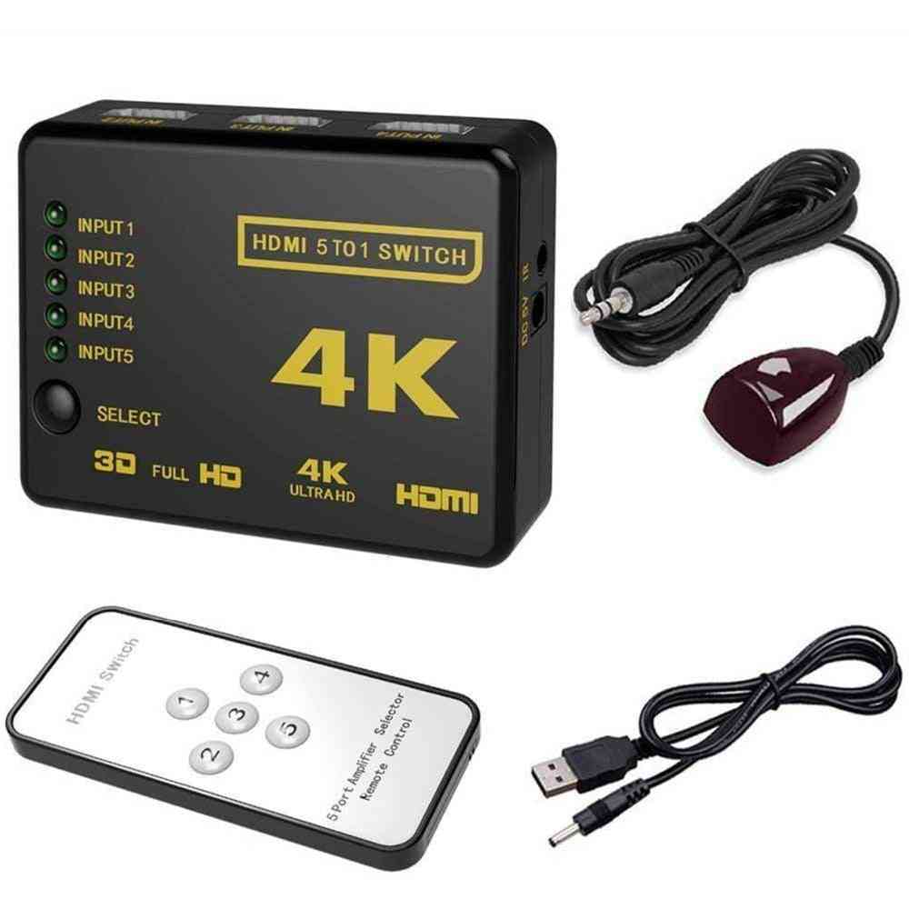 Hdmi-compatible 3 Port Hd Switcher Selector With Remote Control
