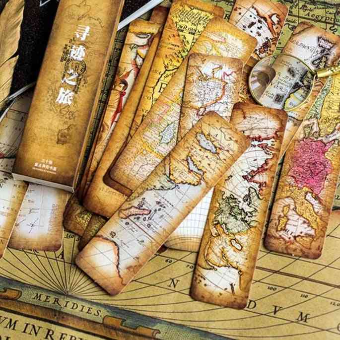 Vintage Retro Style Map Series Bookmarks