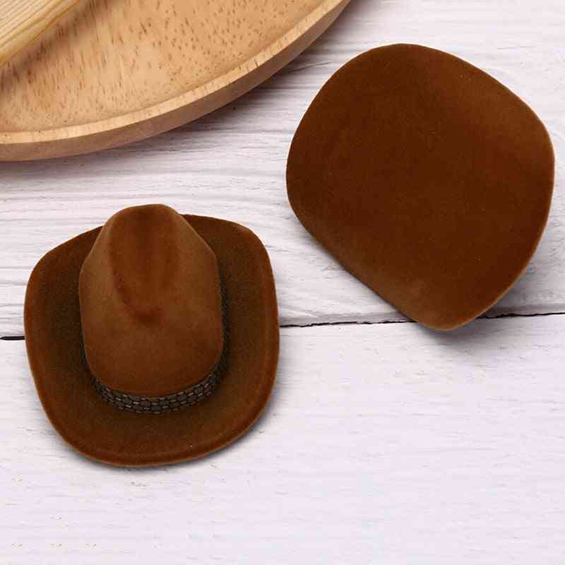 1pcs Creative Cowboy Hat Shape Rings Box