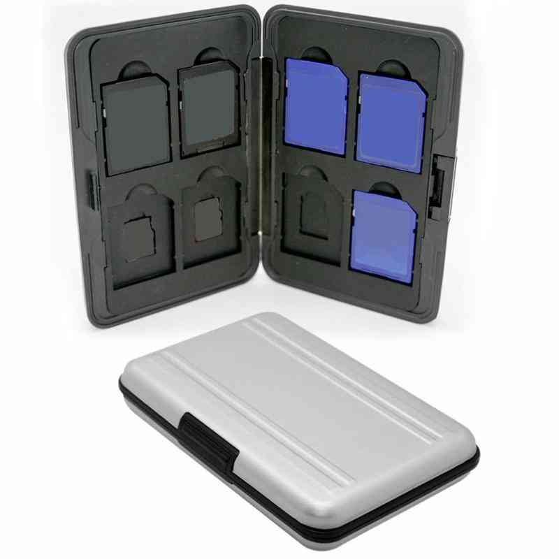 Portable Silver Plastic Memory Card Case