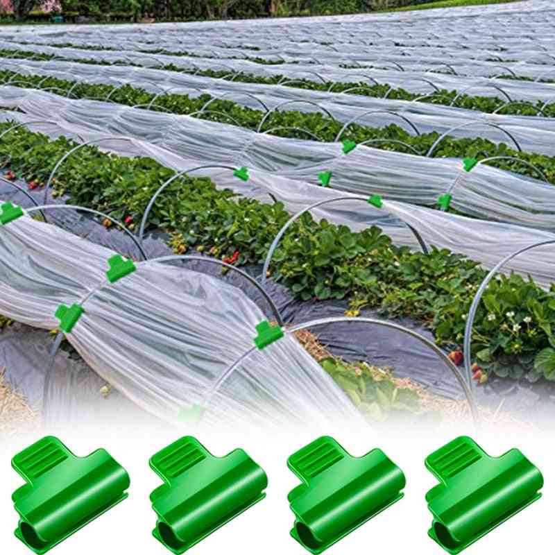 Greenhouse Clamps Film Row Cover Netting Tunnel Hoop Clip