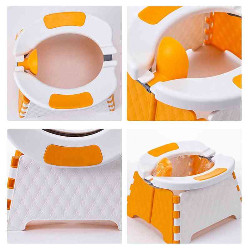 Baby Potty Training Seat Kids Toddler Outdoor Portable Folding Toilet
