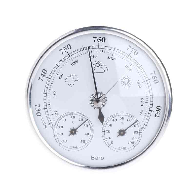 Traditionell urtavla barometer med termometer hygrometer