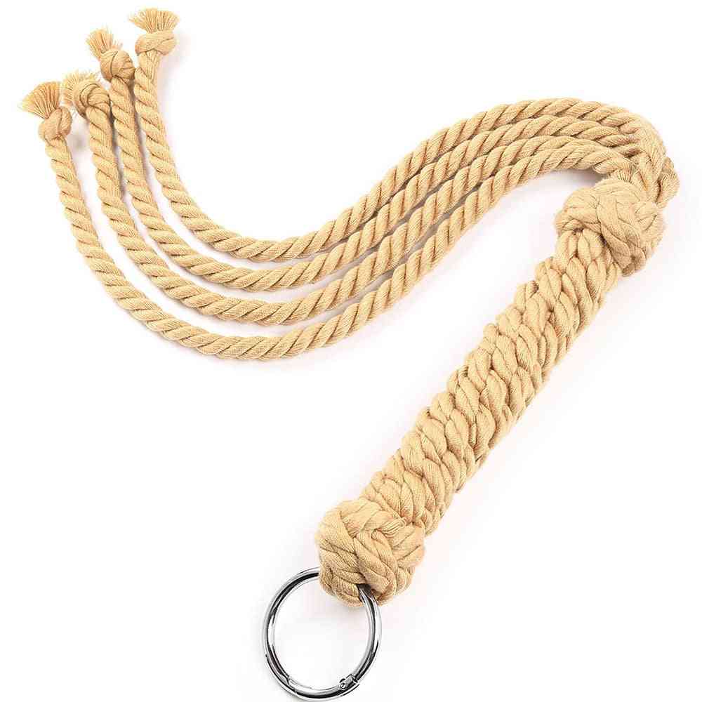 Crafts Rope Bull Whip Cow Hide Horsewhip For Horse Training